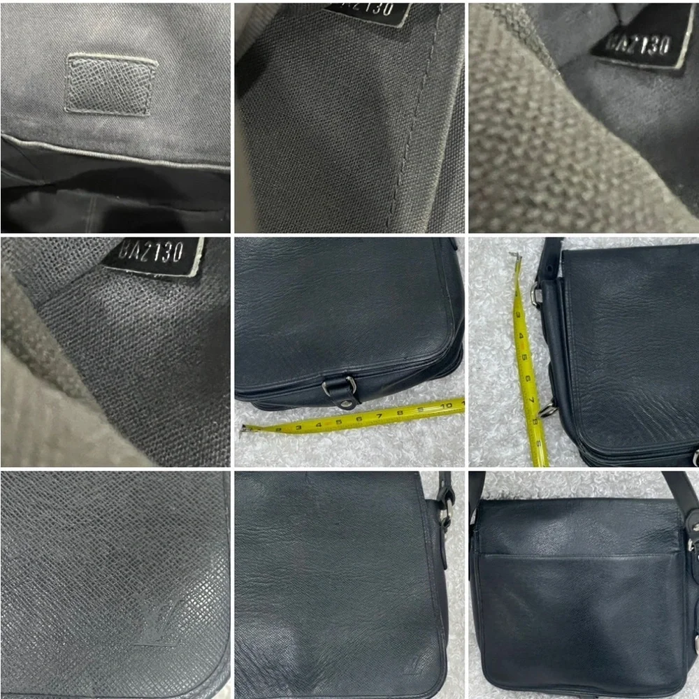 LOUIS VUITTON Grizzli Taiga Leather Andrei Messenger Bag